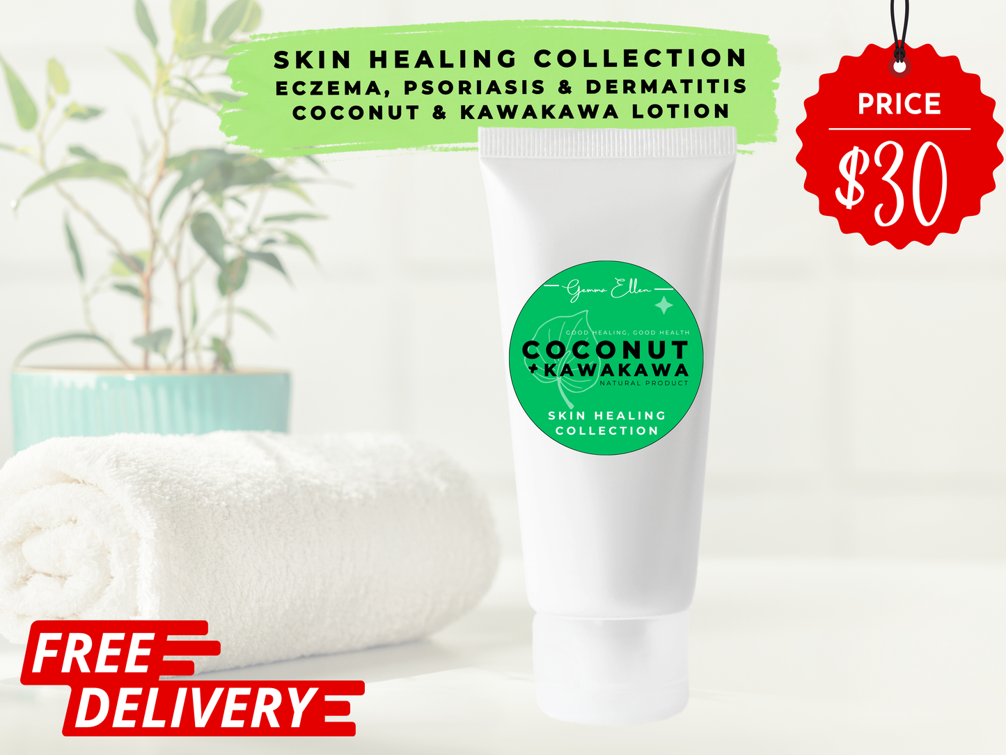 Skin Healing Collection - Coconut & Kawakawa Lotion